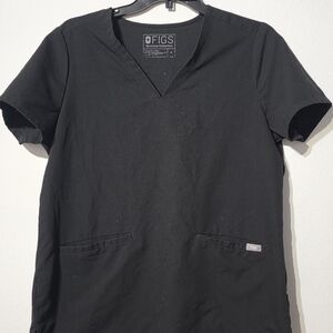 Figs Women's Black Short Sleeve Tee